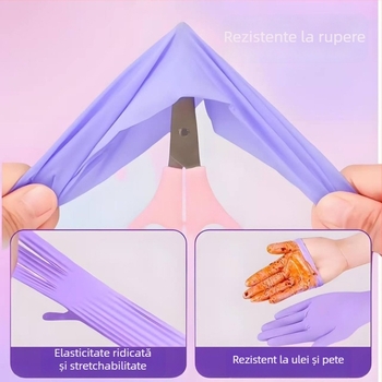 Mănuși de bucătărie din nitril, groase, de unică folosință, rezistente la ulei, pentru spălat vase și curățenie