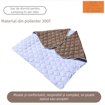 Sac de dormit pentru camping, pelerină purtabilă, gros, rezistent la vânt, protecție împotriva frigului, Qingao