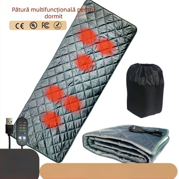 Febory pătură electrică, model Tt, 5V, 10W, alimentare de la mașină