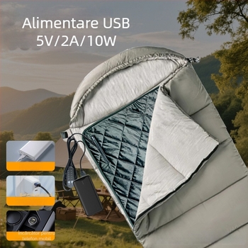 Febory pătură electrică, model Tt, 5V, 10W, alimentare de la mașină