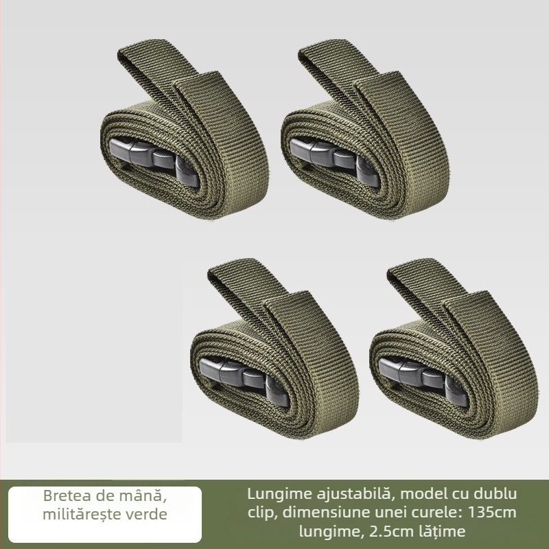 Curele de prindere pentru bagaje pentru călătorii în aer liber, carabinieră pentru fixare, securizarea încărcăturii, accesorii de camping