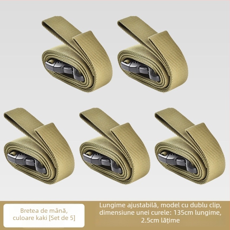 Curele de prindere pentru bagaje pentru călătorii în aer liber, carabinieră pentru fixare, securizarea încărcăturii, accesorii de camping