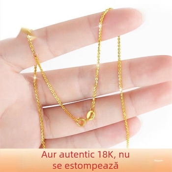 Colier din aur 18k pentru femei, pandantiv moissanit, lanț clavicular, aur alb 750