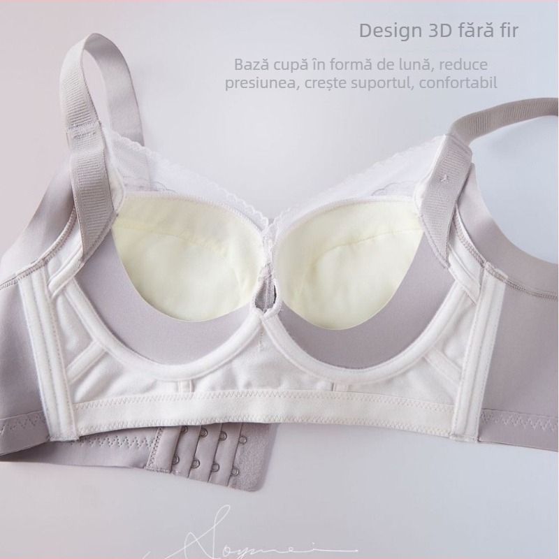 Sutien Jin Shiyi, cupe 3/4, Model Mediu, Material principal Nylon-Spandex, Fără inel metalic