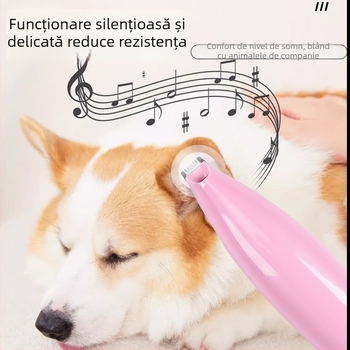 Noul trimmer electric pentru părul labelor animalelor de companie, pentru câini și pisici, clip silențios