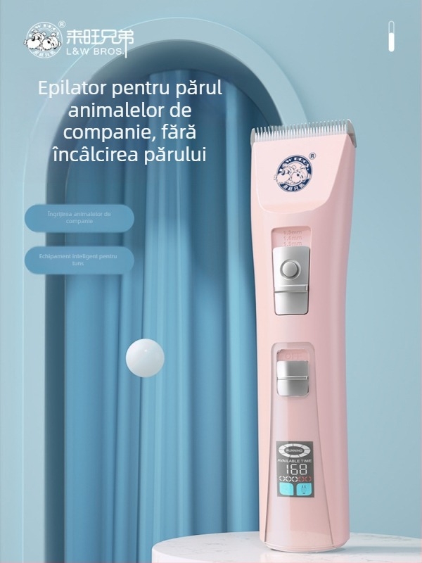 Mașină electrică de tuns pentru animale PC-908 de Laiwang Brothers, cu ecran LCD mare pentru pisici