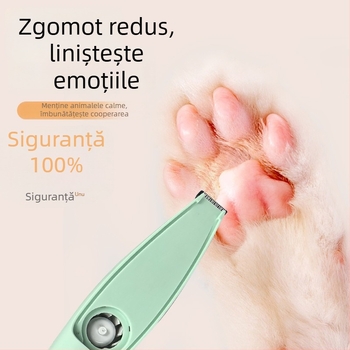 Tăietor de păr pentru lăbuțe de animale - reîncărcabil, cu aspirator încorporat, zgomot redus, trimmer electric pentru pisici și câini