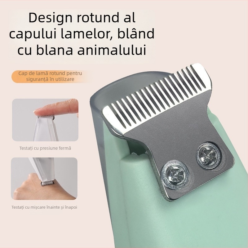 Tăietor de păr pentru lăbuțe de animale - reîncărcabil, cu aspirator încorporat, zgomot redus, trimmer electric pentru pisici și câini