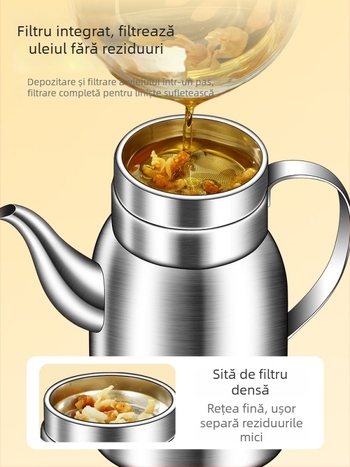 Oală de ulei din oțel inoxidabil 316L pentru bucătărie, de tip alimentar, deschidere și închidere automate