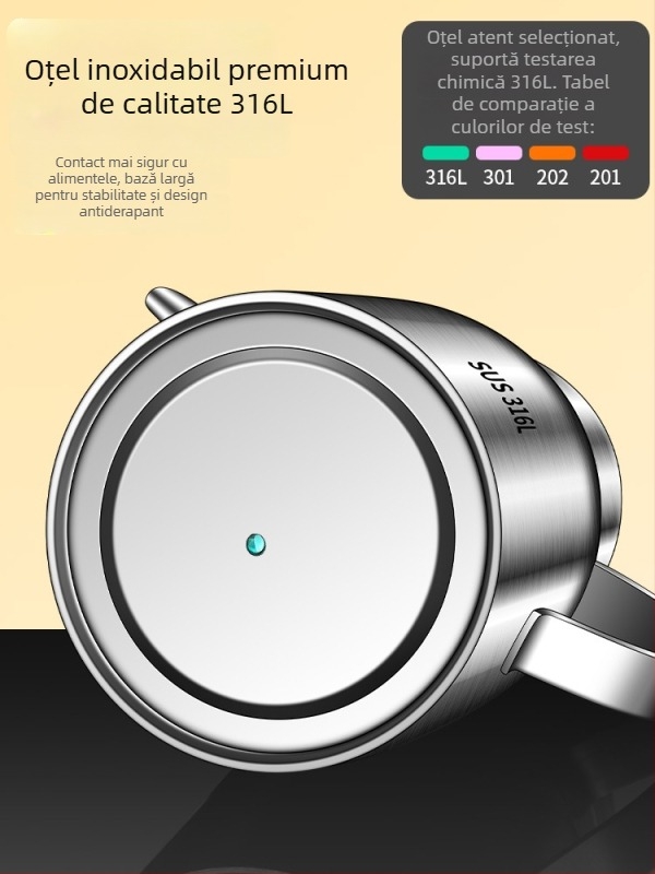 Oală de ulei din oțel inoxidabil 316L pentru bucătărie, de tip alimentar, deschidere și închidere automate