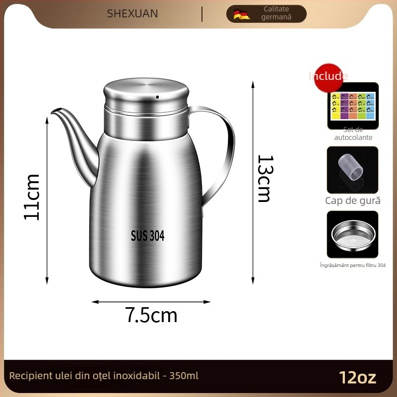 Oală de ulei din oțel inoxidabil 316L pentru bucătărie, de tip alimentar, deschidere și închidere automate