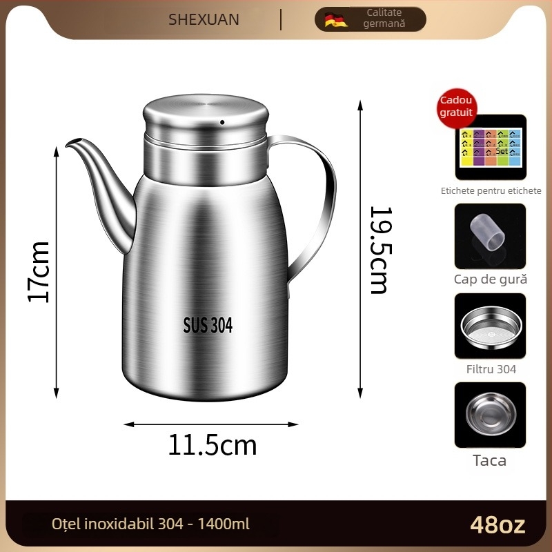 Oală de ulei din oțel inoxidabil 316L pentru bucătărie, de tip alimentar, deschidere și închidere automate