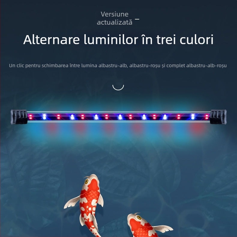 Lumină LED impermeabilă pentru acvariu - Lampă RGB cu schimbare de culoare pentru acvariu decorativ