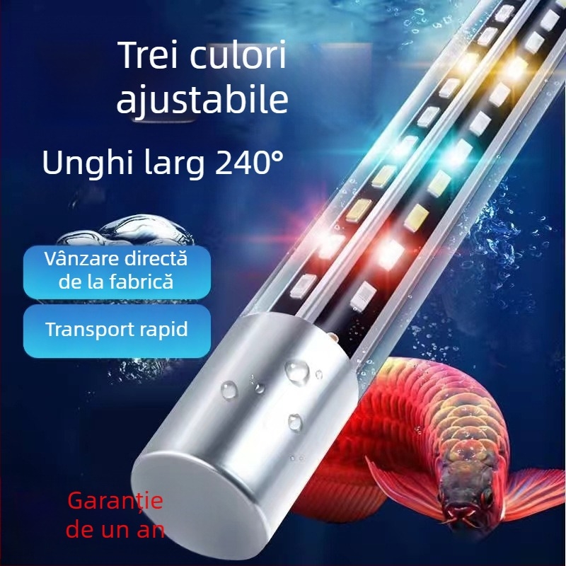 Lumină LED impermeabilă pentru acvariu - Lampă RGB cu schimbare de culoare pentru acvariu decorativ