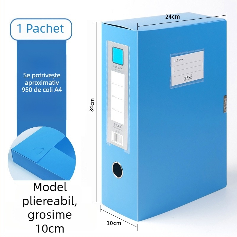 A4 boxă de fișiere din plastic, întărită, pentru depozitarea documentelor și chitanțelor; Material PP; Modele 2E220/2E235/2E255/2E275; Grosime material 20/35/55/75; Logo tipărit; Brand Intellectual Power