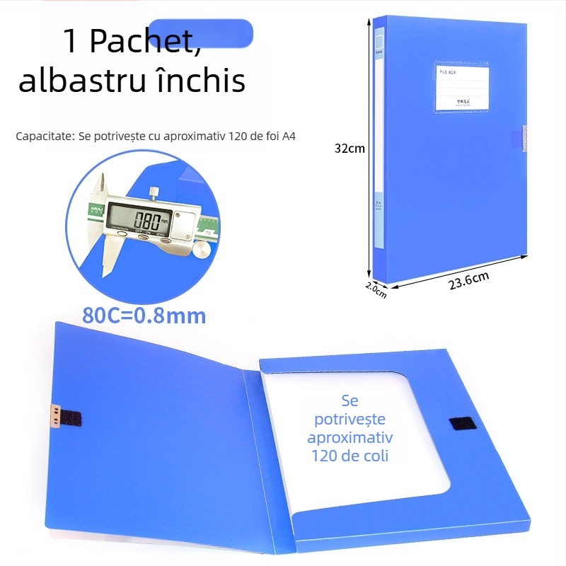 A4 boxă de fișiere din plastic, întărită, pentru depozitarea documentelor și chitanțelor; Material PP; Modele 2E220/2E235/2E255/2E275; Grosime material 20/35/55/75; Logo tipărit; Brand Intellectual Power