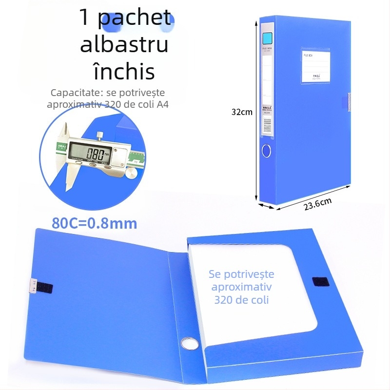 A4 boxă de fișiere din plastic, întărită, pentru depozitarea documentelor și chitanțelor; Material PP; Modele 2E220/2E235/2E255/2E275; Grosime material 20/35/55/75; Logo tipărit; Brand Intellectual Power