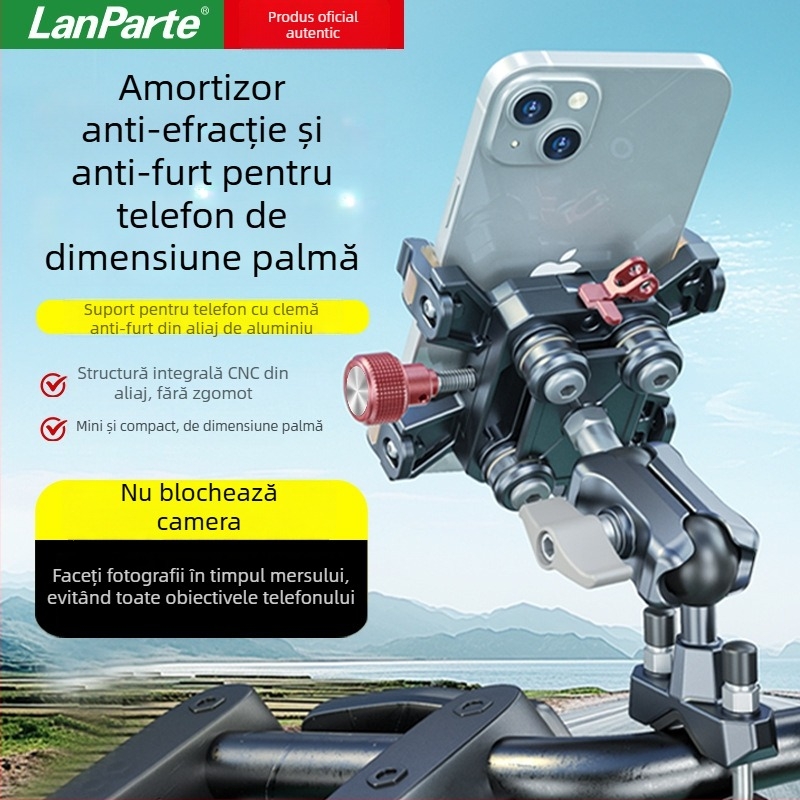 Lanparte suport pentru telefon pentru vehicule electrice – aliaj, prindere tip clemă, posibilitate de personalizare