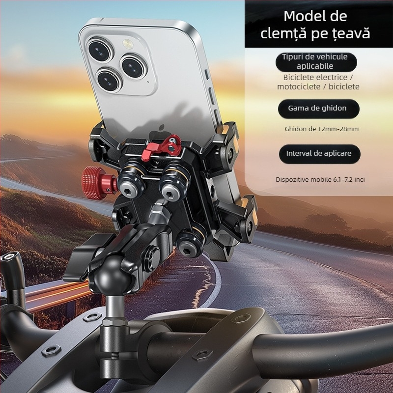 Lanparte suport pentru telefon pentru vehicule electrice – aliaj, prindere tip clemă, posibilitate de personalizare