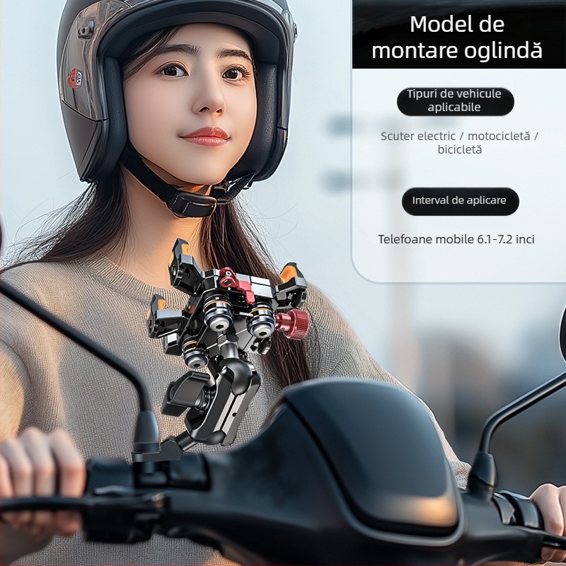 Lanparte suport pentru telefon pentru vehicule electrice – aliaj, prindere tip clemă, posibilitate de personalizare