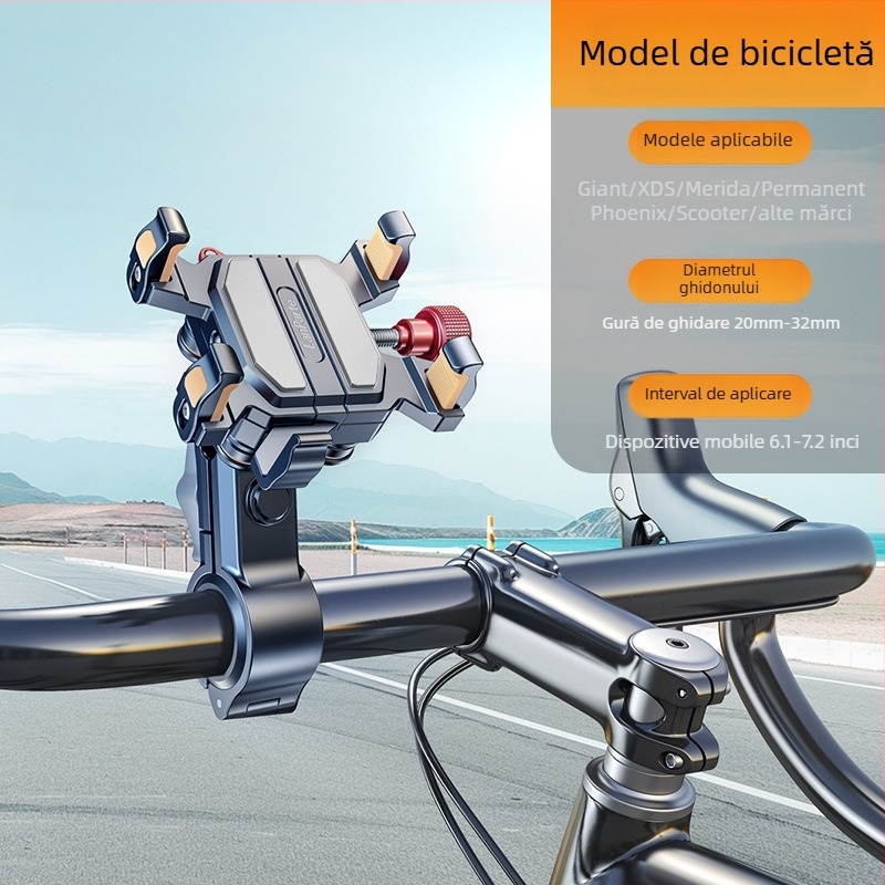 Lanparte suport pentru telefon pentru vehicule electrice – aliaj, prindere tip clemă, posibilitate de personalizare