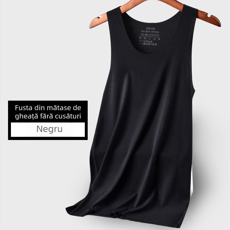 Maieu masculin cu umeri late, Modal, 90–95% conținut Modal, Țesătură groasă 251–300 g/m², guler rotund, Vară