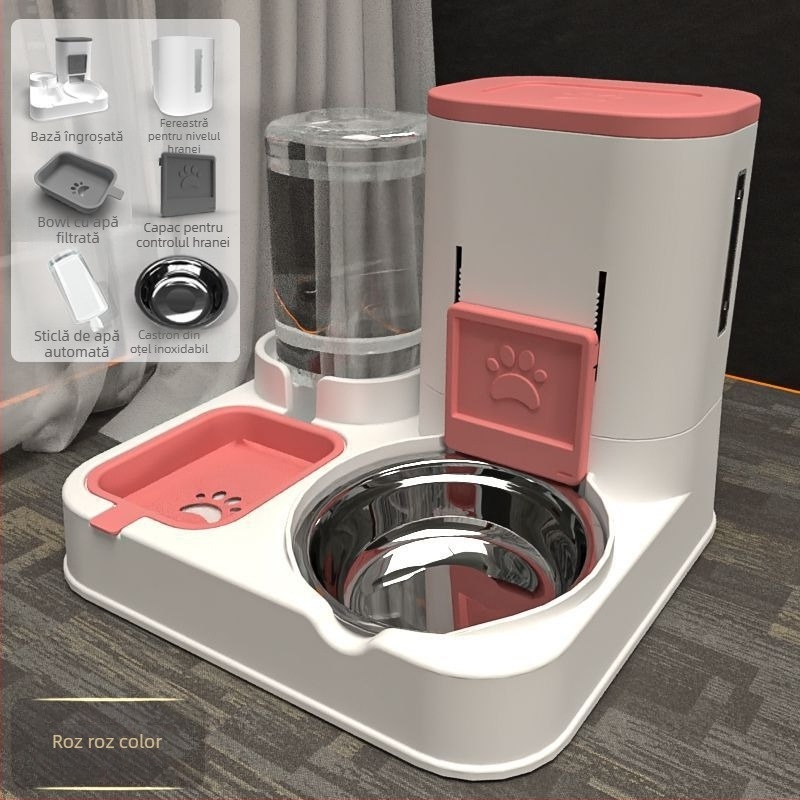 Furnizor automat pentru animale cu boluri pentru pisică și câine (fără aplicație, boluri fixe, fără mărci private)