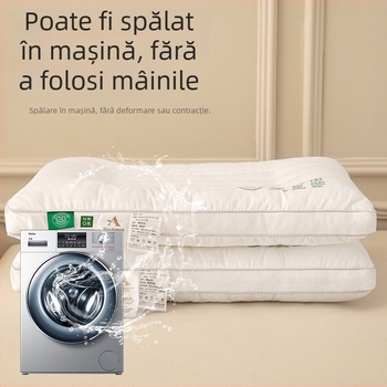 Pernă dreptunghiulară pentru copii, susținere a gâtului, umplutură Feather Velvet 100%, țesătură Class A din bumbac-poliester lavabil