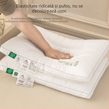 Pernă dreptunghiulară pentru copii, susținere a gâtului, umplutură Feather Velvet 100%, țesătură Class A din bumbac-poliester lavabil