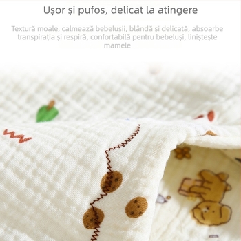 Perna plată pentru bebeluși – Moe Rabbit Babe, 100% bumbac, stil desen animat, siguranță Clas A, pentru nou-născuți