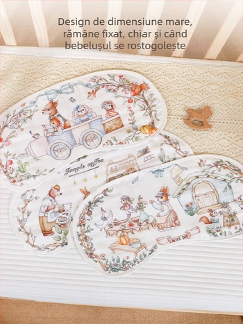 Pernă nor pentru nou-născuți și copii mici, material din fibre de bambus, design desen animat, siguranță Clasa A, lansare primăvara 2025