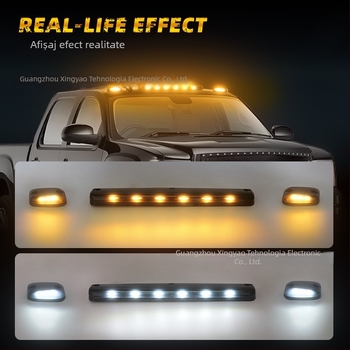 Lumini LED de avertizare pentru plafonul pickup-ului, set 3 buc., 12V, 2500LM, ABS+LED, 20W