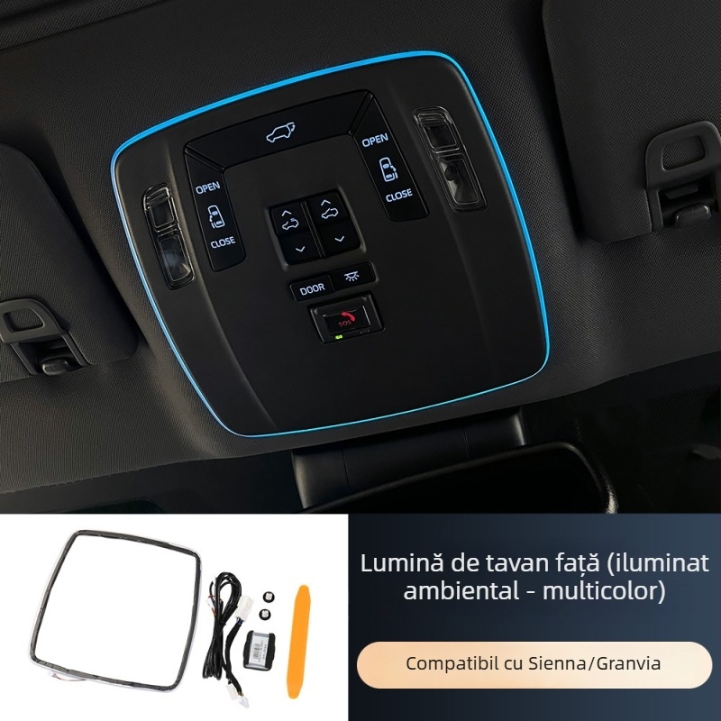 Lumină ambientală pentru plafon Scania, Gresvia SN010, ABS, instalare tip snap