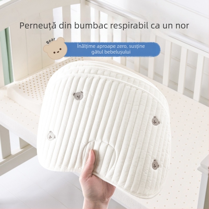 Pernă pentru bebeluți, bumbac pur, stil desen animat, pentru nou-născuți 0–1 an, Primăvara 2023