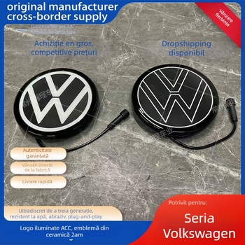 Emblemă VW luminoasă pentru Sagitar, Passat, Magotan, Golf și Tiguan L – ABS plastic; montaj fără deteriorări în zona radiatorului; compatibil cu modelele 2012–2025