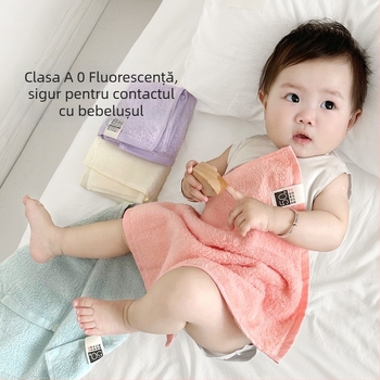 Prosop pătrat pentru bebeluși din bumbac 100%, 40 g, absorbție 0–5 s, Drizzle