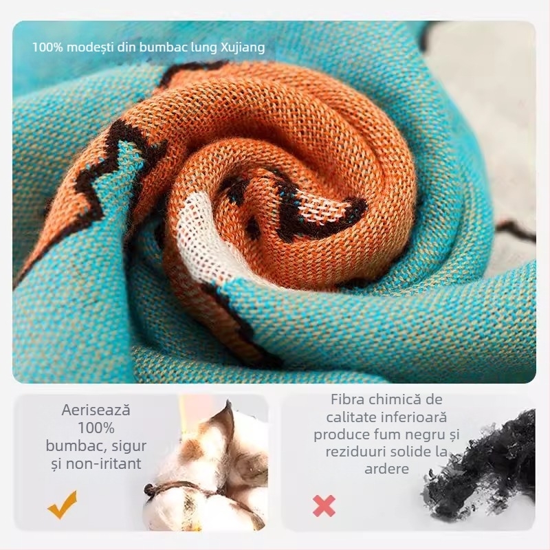 Arsof/eirs Prosop din bumbac 100% cu țesătură Jacquard, 32s, 50–80 g, pentru față și mână