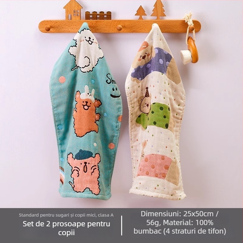 Arsof/eirs Prosop din bumbac 100% cu țesătură Jacquard, 32s, 50–80 g, pentru față și mână