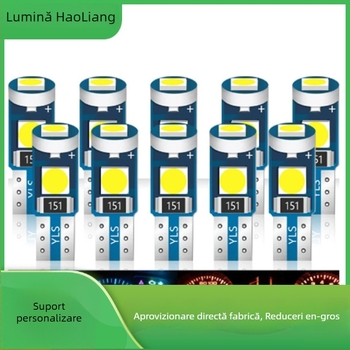 Lumină LED pentru tabloul de bord al mașinii T5 3030, 3 LED-uri, 12V, 0,5W, 20lm, 30.000h