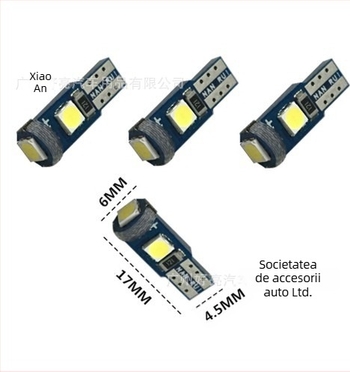 Lumină LED pentru tabloul de bord al mașinii T5 3030, 3 LED-uri, 12V, 0,5W, 20lm, 30.000h