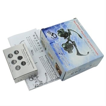 Lupa de cap cu LED, mărire 10x/15x/20x/25x, pentru reparații bijuterii vechi și ceasuri