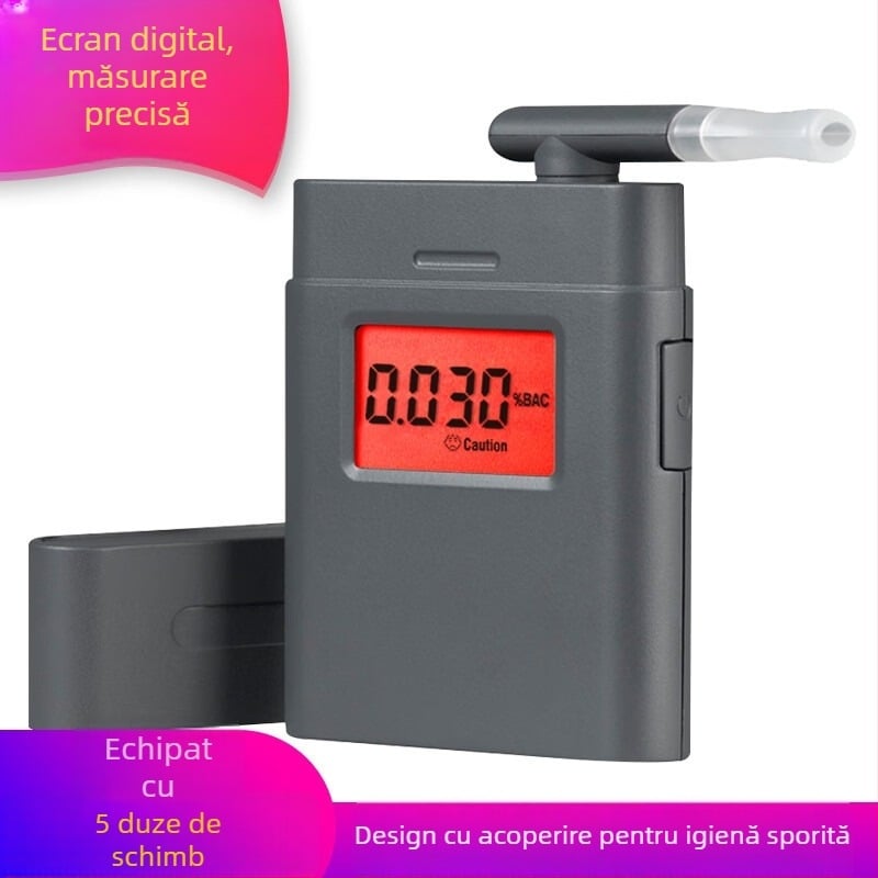 Tester de alcool din respirație F838 – Portabil, cu breloc, afișaj LED