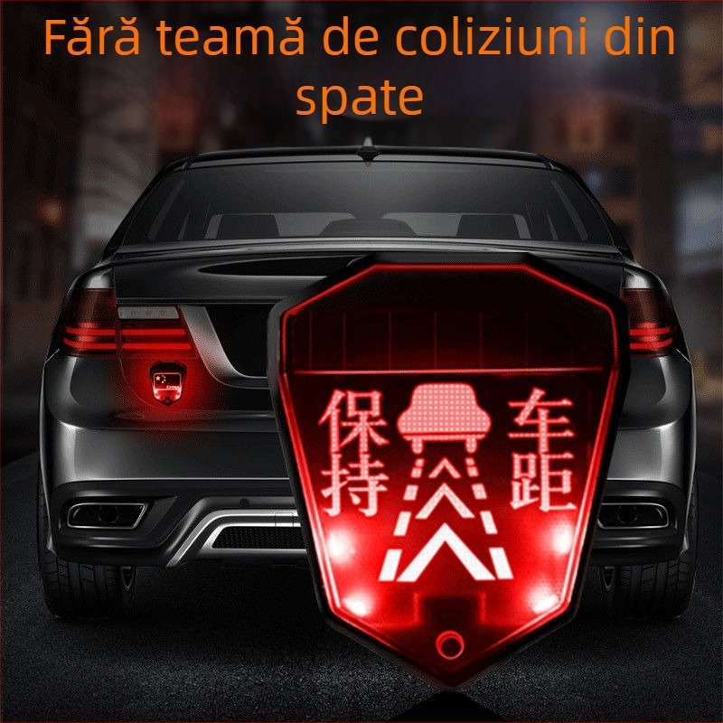 Lampa LED de avertizare solară pentru partea din spate a vehiculului — 1000 lm, 3V, 0,2W, durată de viață 50.000 h