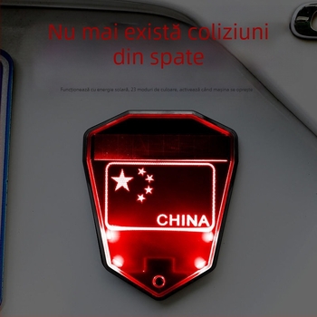 Lumină de avertizare solară pentru spate pentru vehicule (LED, 3V, 0.1A, 0.2W, 1000 lm)