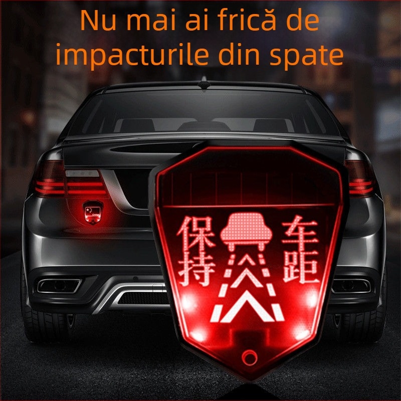 Lumină de avertizare solară pentru spate pentru vehicule (LED, 3V, 0.1A, 0.2W, 1000 lm)