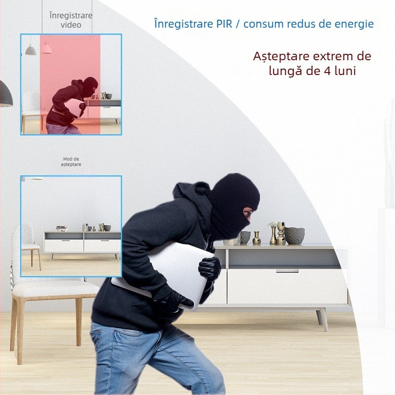 MD31 Cameră infraroșu pentru supraveghere cu PIR, Viziune nocturnă HD, Alimentare 5V, Interval de temperatură 0–40°C, Distanță IR 3–5 m