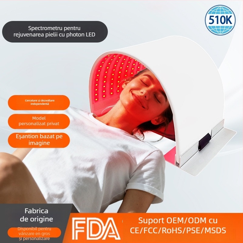 Instrument LED de frumusețe cu spectrometru de detecție a fotonilor, albire completă a pielii, IPX3 rezistent la apă, pentru uz casnic