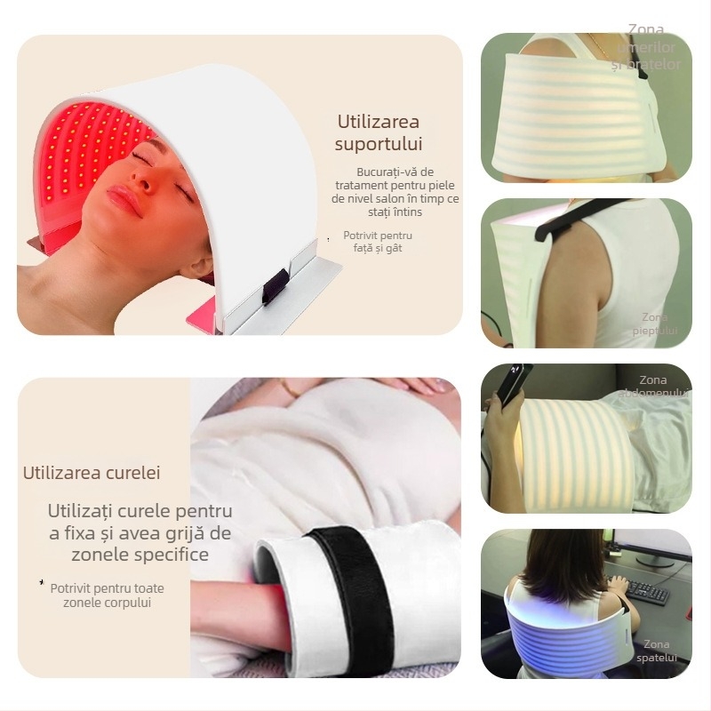 Instrument LED de frumusețe cu spectrometru de detecție a fotonilor, albire completă a pielii, IPX3 rezistent la apă, pentru uz casnic