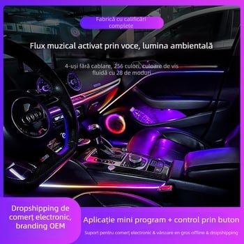 Iluminare ambientală LED KM01 pentru mașina întreagă, 12V, 5A