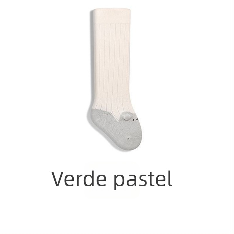 Șosete bebeluși din bumbac, peste genunchi, model Cartoon, respirante și absorbante transpirația, pentru nou-născuți 0–1 ani, utilizare în interior